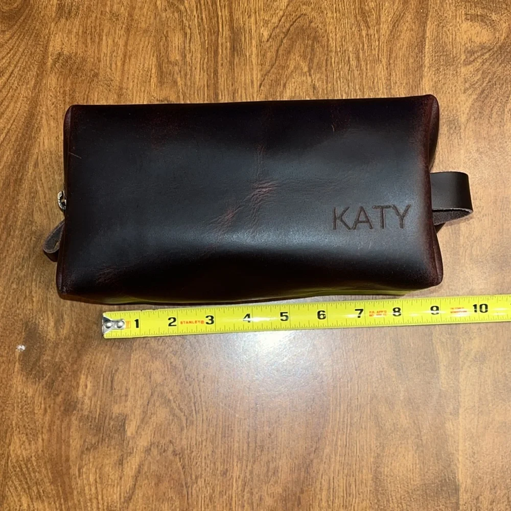 NEW Leather Makeup Bag + Toiletry Bag